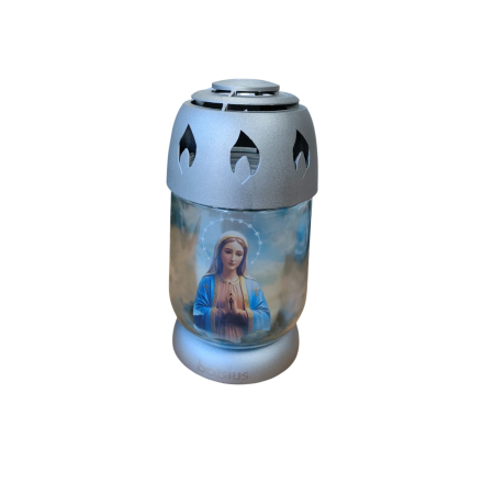 CANDELE & LUMANARI CEARA NATURALA - CANDELA Bolsius din sticla 2L Madonna Silver