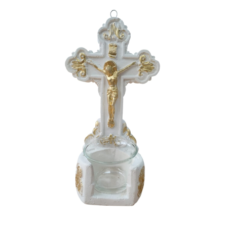 CANDELE - CANDELA CRUCIFIX CU PAHAR P-M