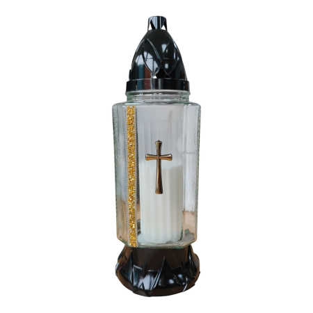 ELECTRONICE - CANDELA din sticla Z552 decor cruce
