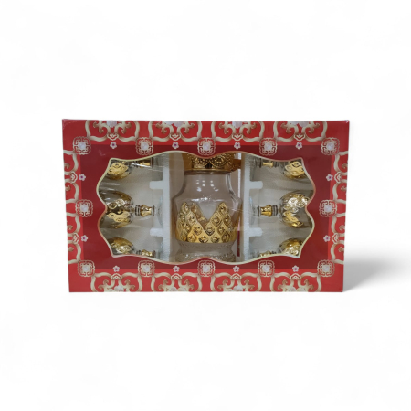 STICLA - CARAFA+6 PAHARE (auriu)