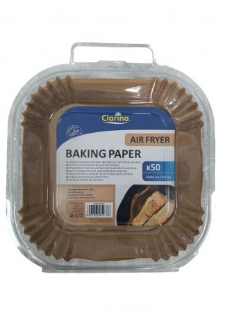 PRODUSE UZ CASNIC SI MENAJ - CLARINA HARTIE AIR FRYER 16x4.5CM 50buc(patr.)