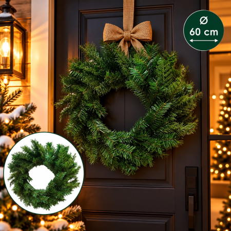 FLORI ARTIFICIALE - Coronita Craciun(60cm diam-verde) 25A 4.29