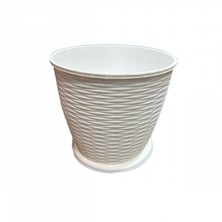 GHIVECE SI JARDINIERE - GHIVECI 6L RATAN ALB CRI