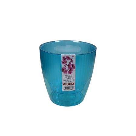 GHIVECE SI JARDINIERE - GHIVECI ORHIDEE cu masca cristal albastru D16