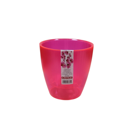 GHIVECE SI JARDINIERE - GHIVECI ORHIDEE cu masca cristal fucsia D16