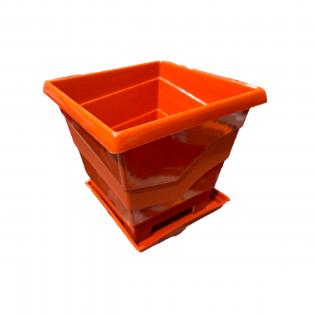 GHIVECE SI JARDINIERE - GHIVECI PATRAT+FARF 8L plast(25x24.5cm)