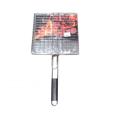 GRATARE DE GRADINA - Gratar patrat cu maner lemn 19.8