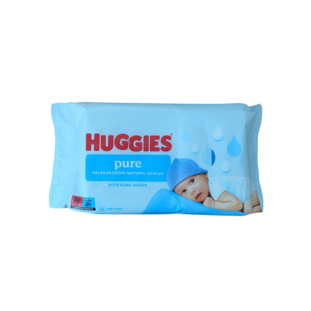 SCUTECE SI TAMPOANE - HUGGIES SERVETELE UMEDE PURE 56PCS