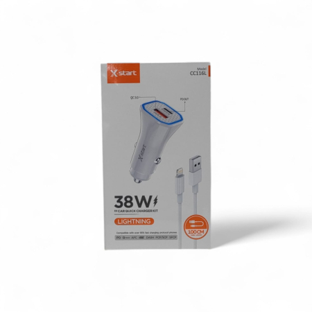 SCULE ELECTRICE - INCARCATOR AUTO+CABLU USB A-USB C(CC116L) WHITE
