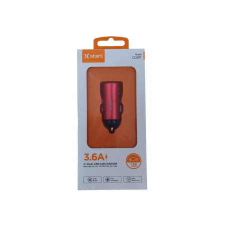 SCULE ELECTRICE - INCARCATOR AUTO MAX 2xusb-A 3.6A RED(CC097)