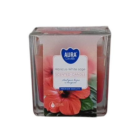 CANDELE - LUMANARE PARF. 3culori salvie/hibiscum