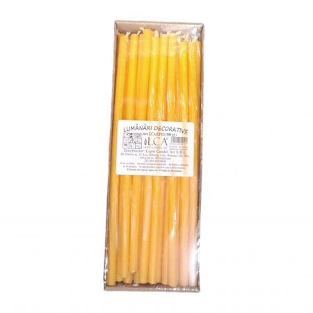 CANDELE - LUMANARI FEST.500G(24/BX) GALBEN
