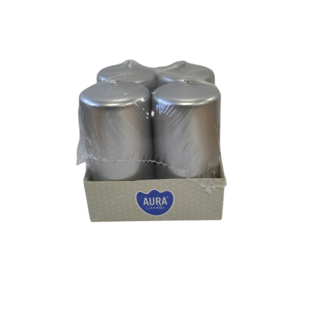 LUMANARI - LUMANARI STALP A4 ARGINTIU 4 BUC 80-271