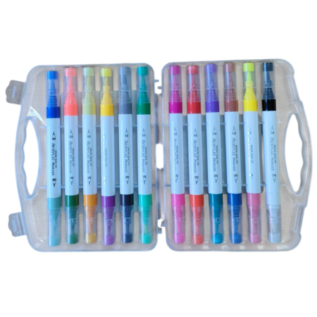 PAPETARIE - Marker acrilic 2 capete, 24 culori 599-12 26M 5-5