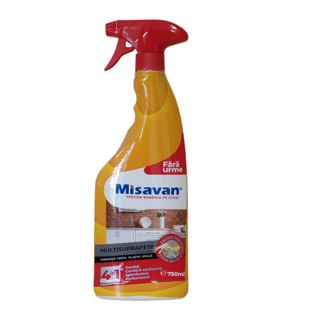 SOLUTII SUPRAFETE - MISAVAN MULTISUPRAFETE cu amoniac 4IN1 750ml