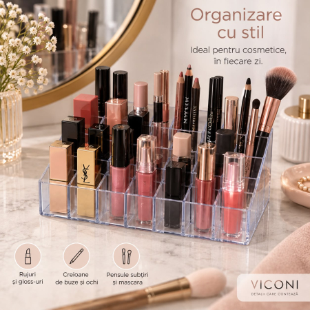 PRODUSE UZ CASNIC SI MENAJ - Organizator de birou transparent 26A 5-1