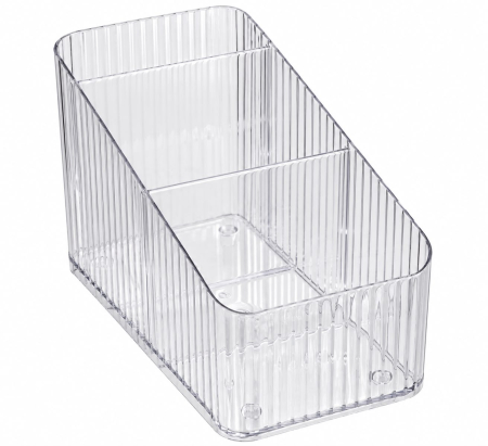 PRODUSE UZ CASNIC SI MENAJ - Organizator transparent pentru cosmetice, cu 3 compartimente 26A 5-23