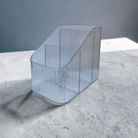 ORGANIZARE SI DEPOZITARE - Organizator birou transparent, 3 compartimente 6029 26A 5-23