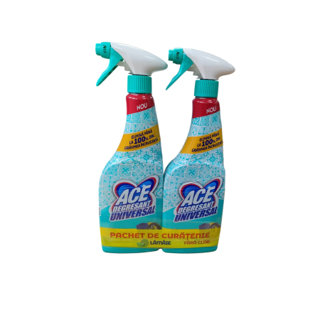 SOLUTII WC - PACHET 2XACE POWER GEL UNIVERSAL 650ML LEMON