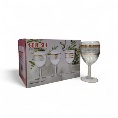 STICLA - PAHARE 3057(impletit)cu picior 6/set (200ml)