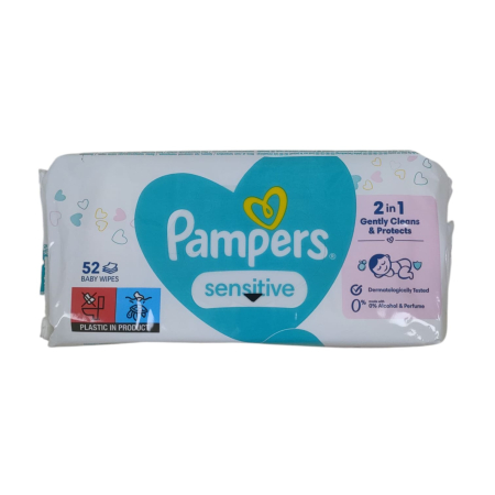SCUTECE SI TAMPOANE - PAMPERS (52) SERVETELE SENSITIVE
