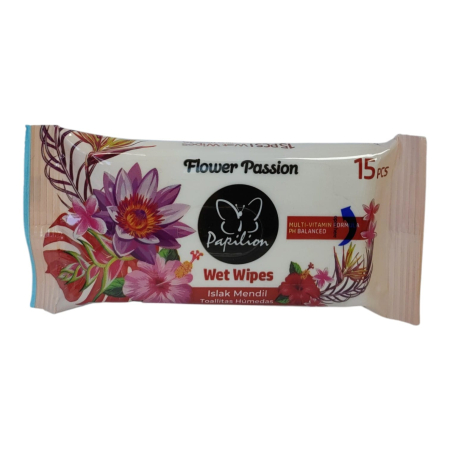 Import - PAPILION SERVETELE UMEDE FLOWER THERAPY, 15 buc
