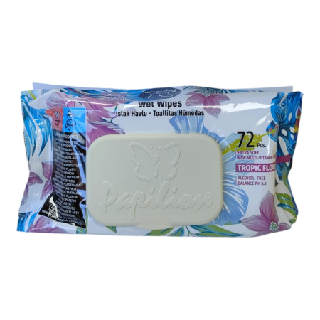 Import - PAPILION SERVETELE UMEDE STANDARD CU CAPAC, 72 buc