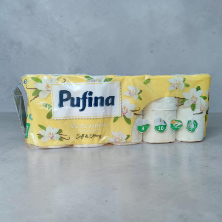 HARTIE IGIENICA - PUFINA DREAM VANILLA COLORATA 3STR 10 ROLE