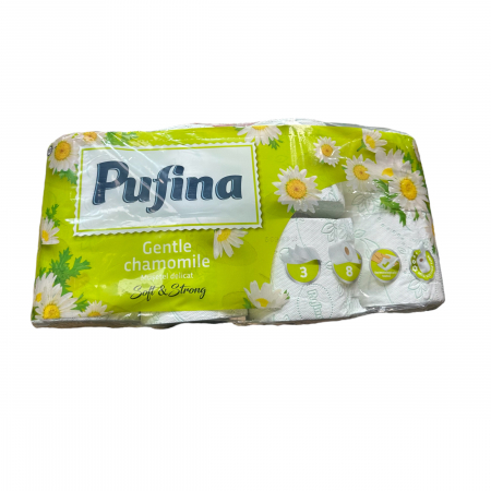 HARTIE IGIENICA - PUFINA GENTLE MUSETEL 3STR 8/SET