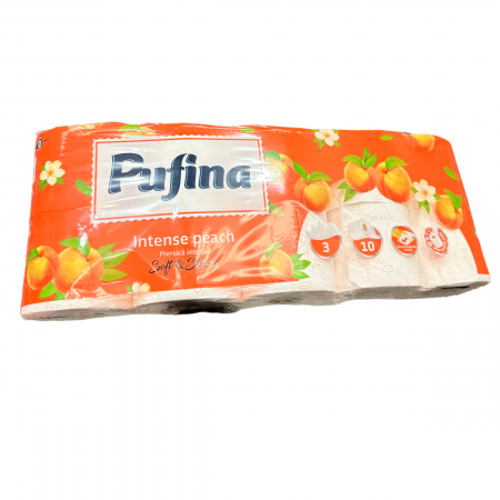 HARTIE IGIENICA - PUFINA INTENSE PEACH 3STR 10 ROLE