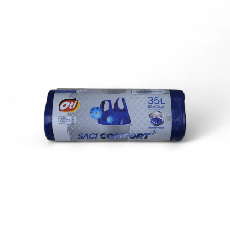 UNICA FOLOSINTA - SACI MENAJ comfort cu manere (35L/20 buc) albastru