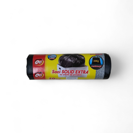 UNICA FOLOSINTA - SACI MENAJ extra cu urechi (60L/10 buc ) negru