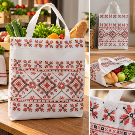NeoSys - Sacosa reutilizabila cu manere, model traditional(PP 15-1)