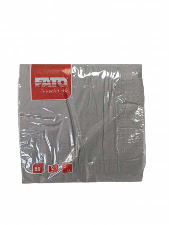 PRODUSE UZ CASNIC SI MENAJ - SERVETELE Argintii 2str 33x33 20/pac