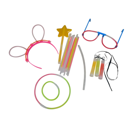 ARTICOLE ANIVERSARE - Set 12 accesorii de petrecere  fluorescente 25N 8-1