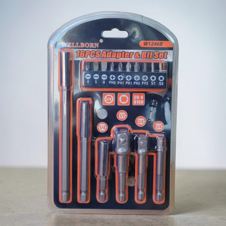 SCULE,UNELTE - Set 16 piese biti+adaptori  26A 43-50