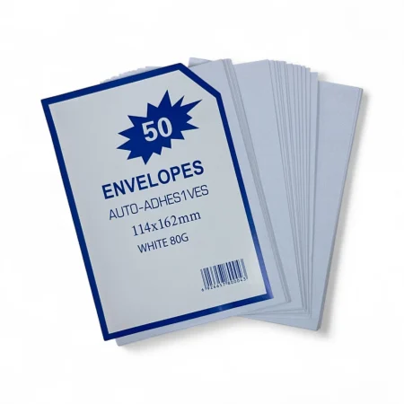 PAPETARIE - Set 50 plicuri albe 114x162mm 26M 2-15