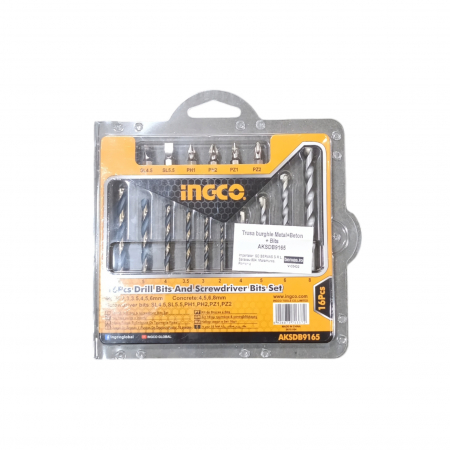 SCULE DE MANA - SET BURGHIE+BITS 16PCS AKSDB9165