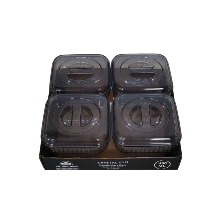 SET PATRAT (4buc) CRISTAL CU CAPAC 450ml [1]