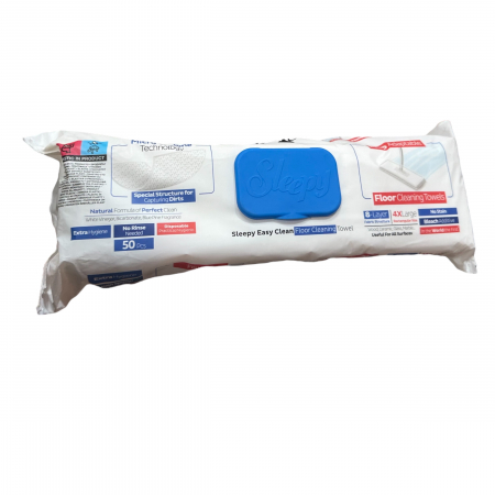 CURATENIE SI INTRETINEREA CASEI - SLEEPY EASY CLEAN Lavete umede BLEACH(50buc)