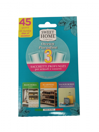 DETERGENTI RUFE - SWEET HOME SACHETI PARFUMATI 3 BUC OCEAN PARADISE