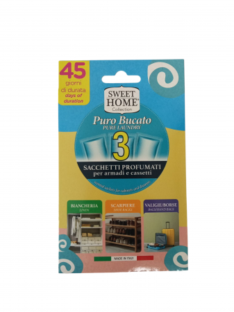 DETERGENTI RUFE - SWEET HOME SACHETI PARFUMATI 3 BUC PURO BUCATO