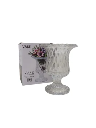 STICLA - Vaza din sticla transparenta, Noelia 14*11 cm