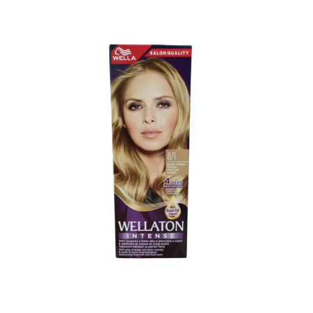 VOPSEA PAR, TRATAMENTE,FIXATIVE - WELLATON NR. 8/1 BLOND CENUSIU DESCHIS