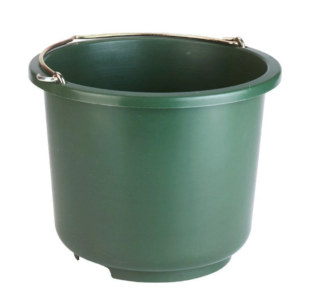 Zöld műanyag vödör, 12 literes – istállóba és építkezéshez, 33 cm [2]
