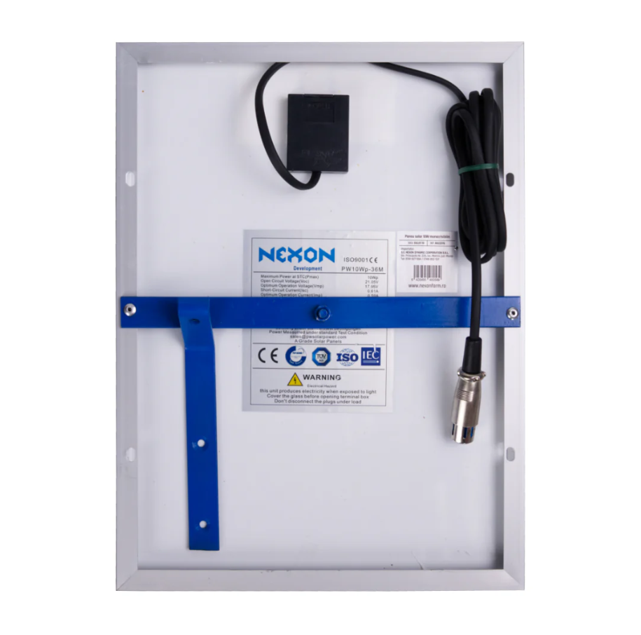 Napelem 10W Nexon HeavyShock villanypásztorokhoz tartóval [3]