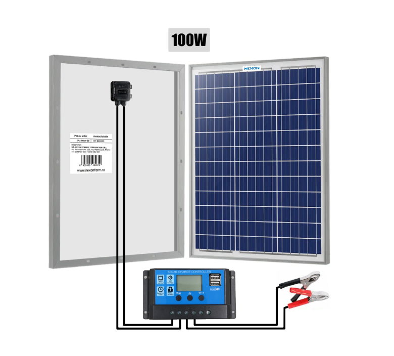 NEXON 100W napelem töltésszabályzóval tartó nélkül [1]