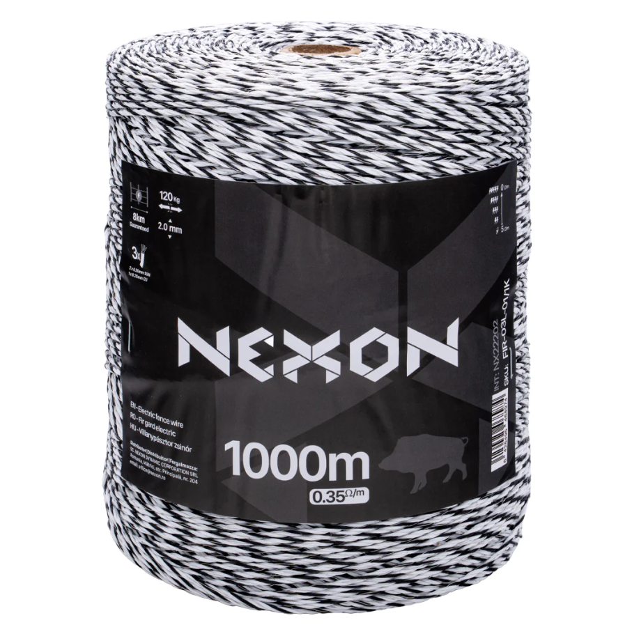 NEXON GUARD villanypásztor zsinór 1000m, 3 fémszálas, 120kg-os szakítószilárdsággal [2]