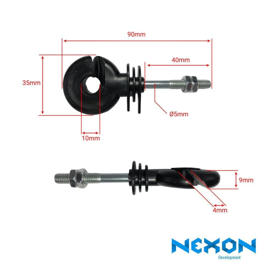 Metrikus 40 mm-es Villanypásztor szigetelő fémhez 25 db - NEXON [2]