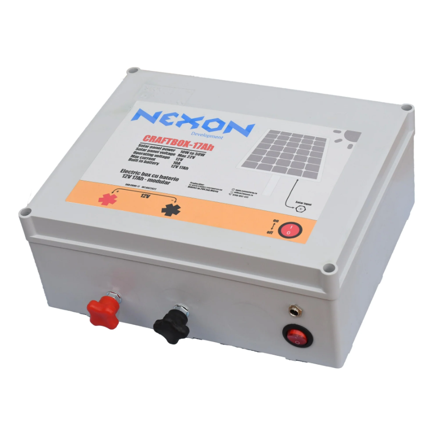 NEXON LIGHT 50W-os napelemes rendszer 12V/17Ah-s szabályozóval és akkumulátorral [4]